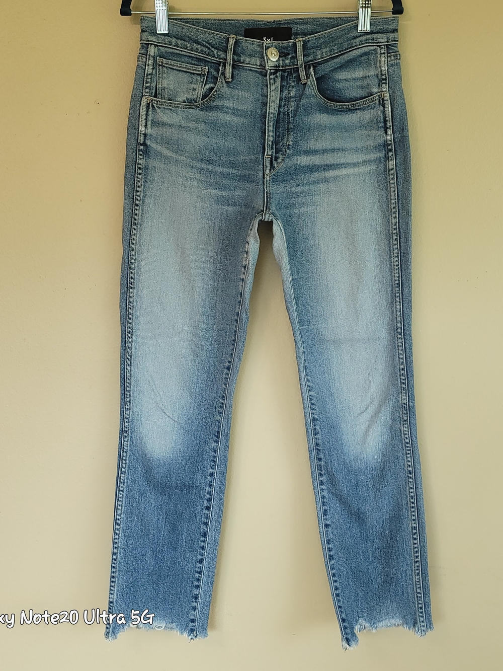 3x1 NYC W3 Straight Authentic Crop Jeans Ace Wash Stretch 26 Made in USA